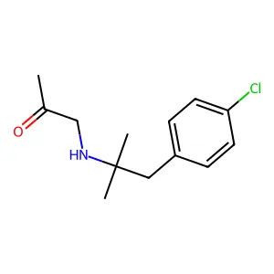2-Propanone, 1-(p-chlorophenyl-tert-butyl)amino- structure