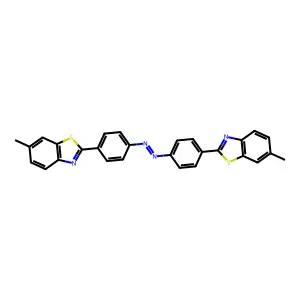 Benzothiazole, 2,2'-(1,2-diazenediyldi-4,1-phenylene)bis(6-methyl- structure