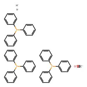 Carbonylhydrotris(triphenylphosphine)iridium structure