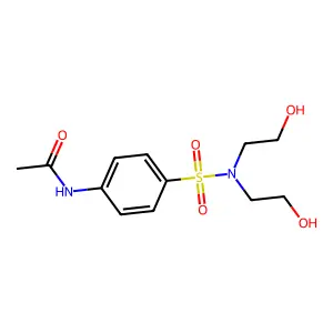 Acetanilide, 4'-(bis(2-hydroxyethyl)sulfamoyl)- structure