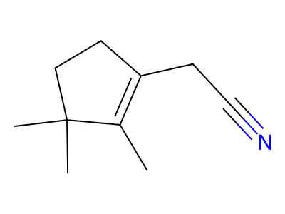 2,3,3-Trimethyl-1-cyclopentene-1-acetonitrile structure