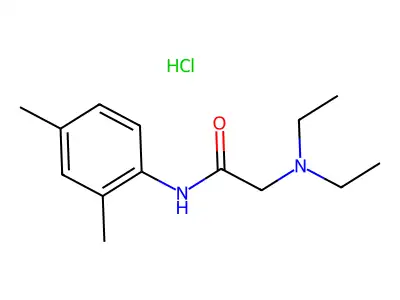 Diethylaminoacetyl 2,4-dimethylaniline hydrochloride structure