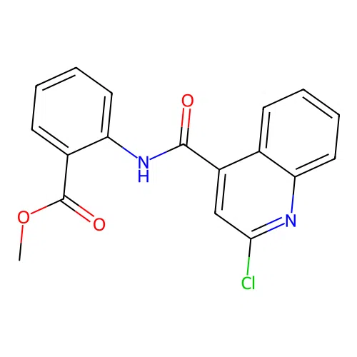Methyl 2-{[(2-chloroquinolin-4-yl)carbonyl]amino}benzoate structure