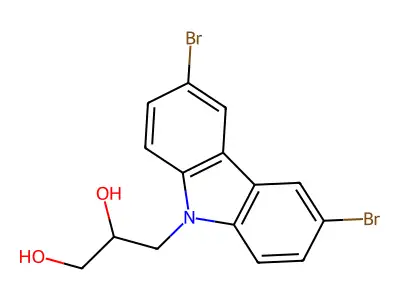 3-(3,6-Dibromocarbazol-9-yl)propane-1,2-diol structure