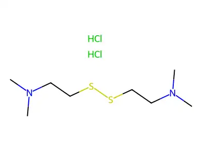 Ethanamine, 2,2'-dithiobis(N,N-dimethyl-, dihydrochloride structure