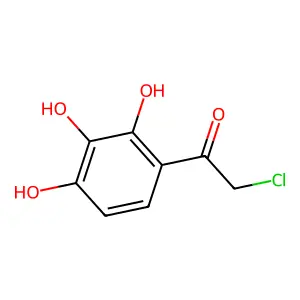 Ethanone, 2-chloro-1-(2,3,4-trihydroxyphenyl)- structure