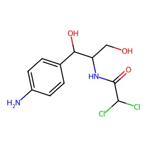 N-[1-(4-aminophenyl)-1,3-dihydroxypropan-2-yl]-2,2-dichloroacetamide structure