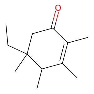 5-Ethyl-2,3,4,5-tetramethyl-2-cyclohexenone structure