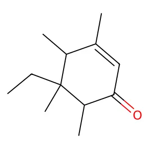 5-Ethyl-3,4,5,6-tetramethyl-2-cyclohexenone structure