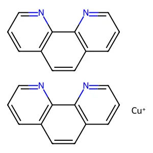 Bis(1,10-phenanthroline)copper(1+) ion structure