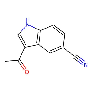 Indole-5-carbonitrile, 3-acetyl- structure