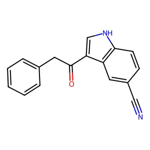 Indole-5-carbonitrile, 3-(phenylacetyl)- structure