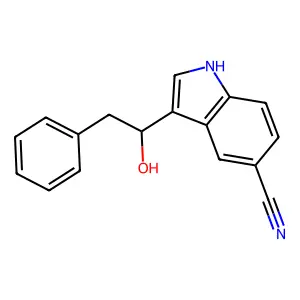 3-(1-Hydroxy-2-phenylethyl)-1H-indole-5-carbonitrile structure