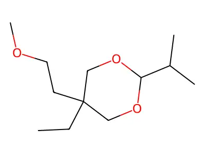 5-Ethyl-5-(2-methoxyethyl)-2-propan-2-yl-1,3-dioxane structure