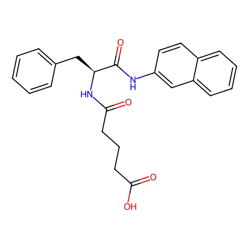 N-glutaryl-L-phenylalanine 2-naphthylamide structure