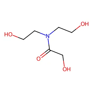 N,N-Bis(2-hydroxyethyl)glycolamide structure