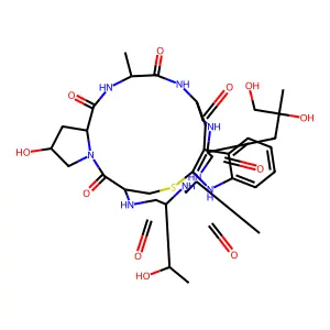 C35H48N8O11S structure