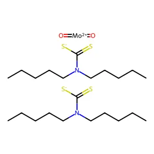 Bis(dipentyldithiocarbamato-S,S')dioxomolybdenum structure
