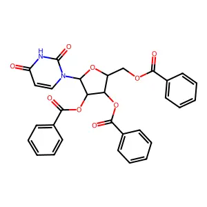 Uridine 2',3',5'-tribenzoate structure