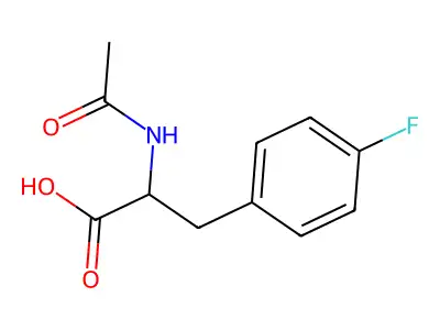 (2S)-2-acetamido-3-(4-fluorophenyl)propanoic acid structure