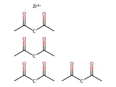 Tetrakis(2,4-pentanedionato)zirconium(IV) structure