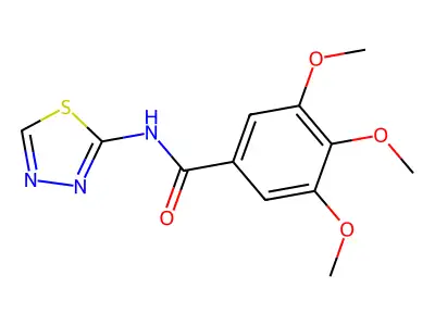 3,4,5-trimethoxy-N-(1,3,4-thiadiazol-2-yl)benzamide structure