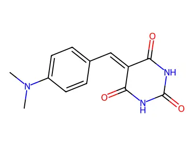 2,4,6(1H,3H,5H)-Pyrimidinetrione, 5-((4-(dimethylamino)phenyl)methylene)- structure