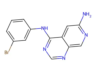 4-N-(3-bromophenyl)pyrido[3,4-d]pyrimidine-4,6-diamine structure