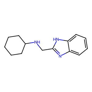 N-(1H-benzimidazol-2-ylmethyl)cyclohexanamine structure