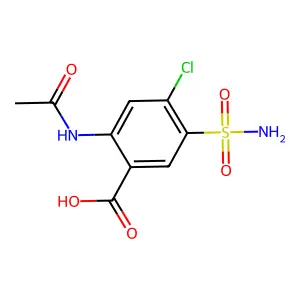 2-(Acetylamino)-5-(aminosulfonyl)-4-chlorobenzoic acid structure