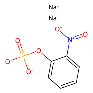 Phosphoric acid, mono(2-nitrophenyl) ester, sodium salt (1:2) structure