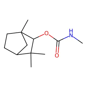 Carbamic acid, methyl-, 1,3,3-trimethyl-2-norbornyl ester structure