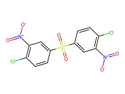 Bis(4-chloro-3-nitrophenyl) sulphone structure