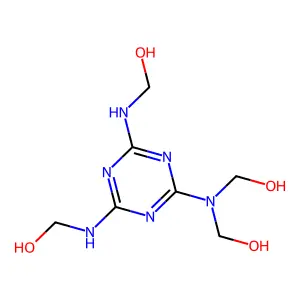 ((6-(Bis(hydroxymethyl)amino)-1,3,5-triazine-2,4-diyl)diimino)bismethanol structure