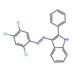 1H-Indole, 2-phenyl-3-[(2,4,5-trichlorophenyl)azo]- structure