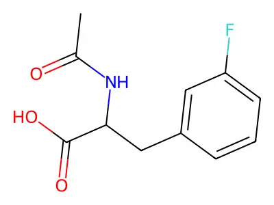 (2S)-2-acetamido-3-(3-fluorophenyl)propanoic acid structure