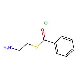 Benzoic acid, thio-, S-2-aminoethyl ester, hydrochloride structure