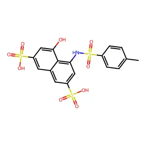 2,7-Naphthalenedisulfonic acid, 4-hydroxy-5-(((4-methylphenyl)sulfonyl)amino)- structure