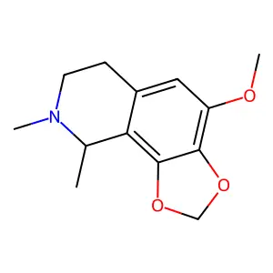 6-Methoxy-1,2-dimethyl-7,8-methylenedioxy-1,2,3,4-tetrahydroisoquinoline structure