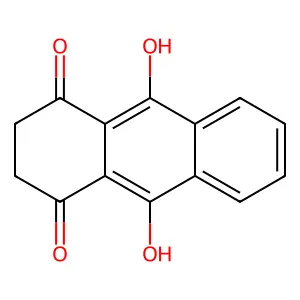 1,4-Anthracenedione, 2,3-dihydro-9,10-dihydroxy- structure