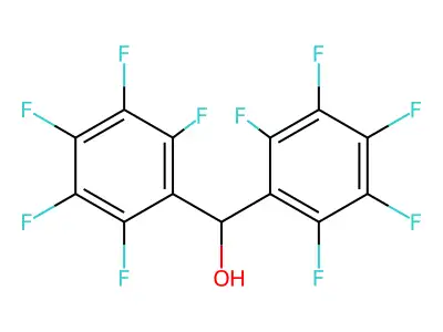 Bis(pentafluorophenyl)methanol structure