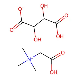 carboxymethyl(trimethyl)azanium;(2S,3S)-2,3,4-trihydroxy-4-oxobutanoate structure