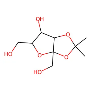 alpha-L-Sorbofuranose, 2,3-O-(1-methylethylidene)- structure