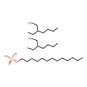 1-Tridecanol, 1-(dihydrogen phosphate), compd. with 2-ethyl-1-hexanamine (1:2) structure