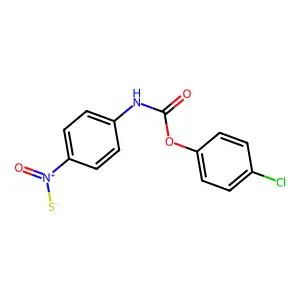 Carbanilic acid, p-nitrothio-, O-(p-chlorophenyl) ester structure
