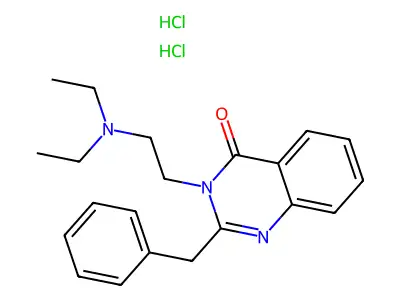 4(3H)-Quinazolinone, 2-benzyl-3-(2-diethylaminoethyl)-, dihydrochloride structure