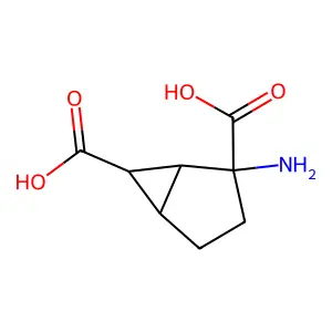 2-Aminobicyclo(3.1.0)hexane-2,6-dicarboxylic acid structure