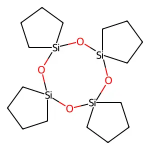 Tetracyclotetramethylenecyclotetrasiloxane structure