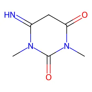 Dihydro-6-imino-1,3-dimethyluracil structure