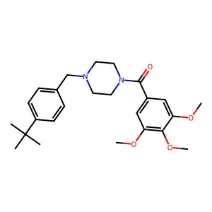 Ketone, 4-(p-tert-butylbenzyl)piperazinyl 3,4,5-trimethoxyphenyl structure